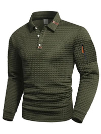 Jonas Zip Pocket Long Sleeve Polo