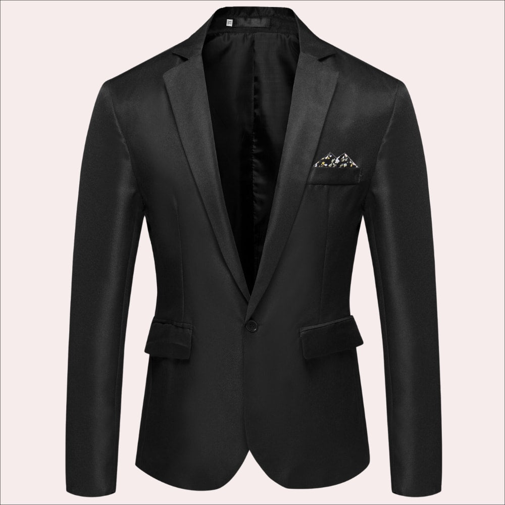 Antoine Satin Finish Single Breasted Blazer