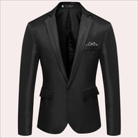 Antoine Satin Finish Single Breasted Blazer