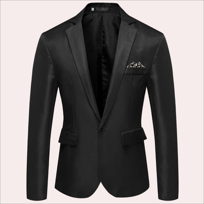 Antoine Satin Finish Single Breasted Blazer_1