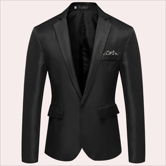 Antoine Satin Finish Single Breasted Blazer_1