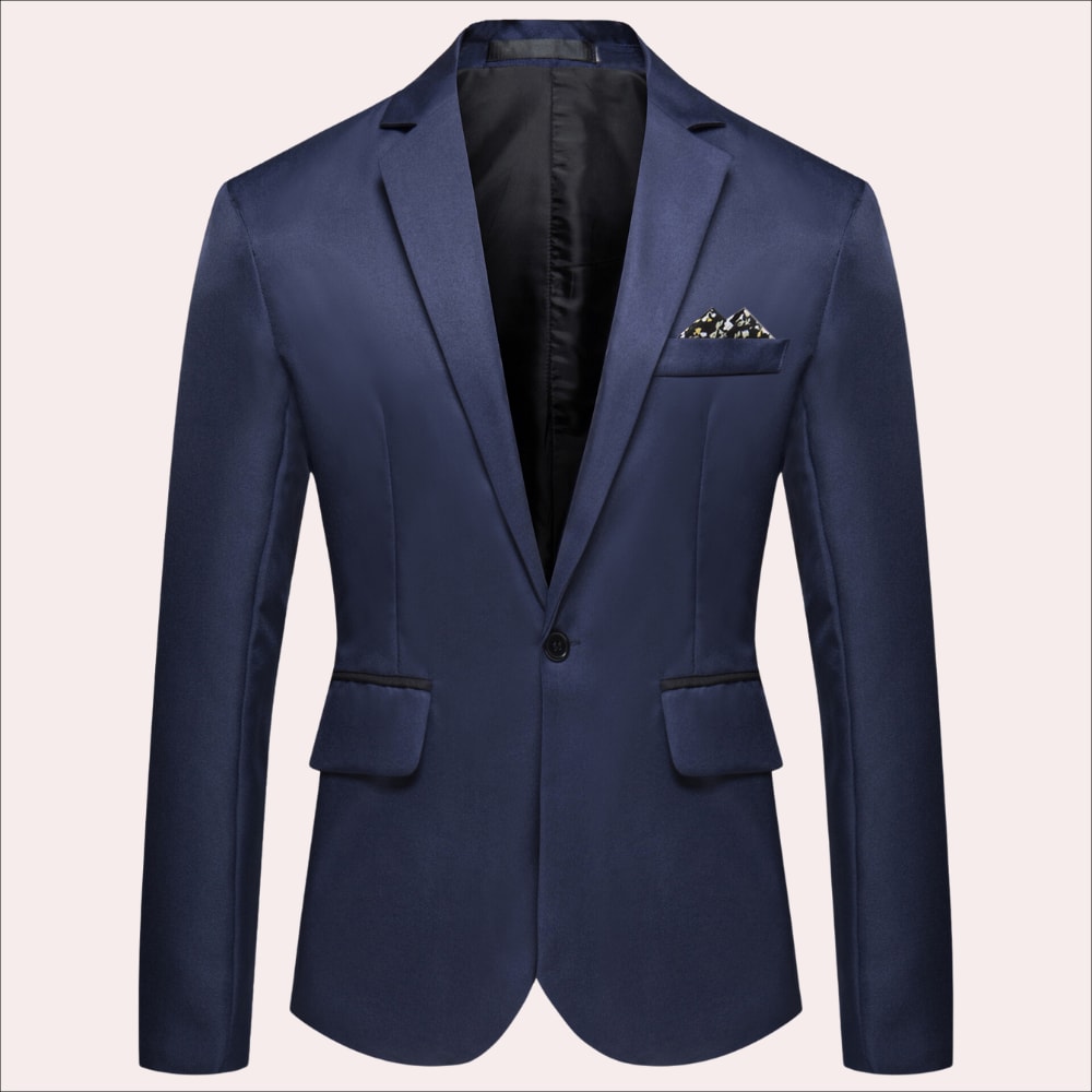 Antoine Satin Finish Single Breasted Blazer