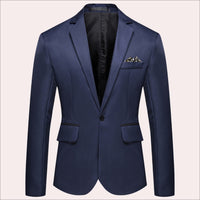 Antoine Satin Finish Single Breasted Blazer