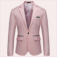 Antoine Satin Finish Single Breasted Blazer