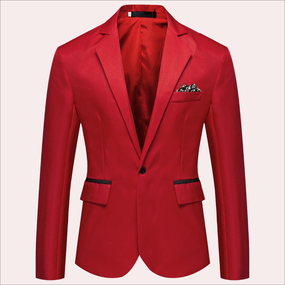 Antoine Satin Finish Single Breasted Blazer