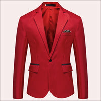 Antoine Satin Finish Single Breasted Blazer