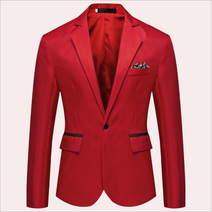 Antoine Satin Finish Single Breasted Blazer_4