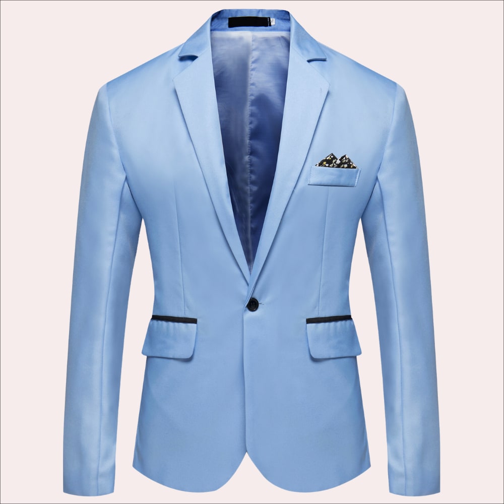 Antoine Satin Finish Single Breasted Blazer