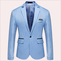 Antoine Satin Finish Single Breasted Blazer