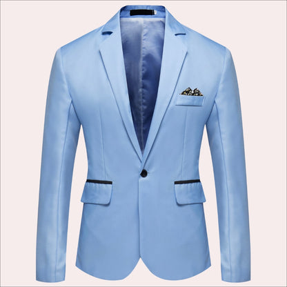 Antoine Satin Finish Single Breasted Blazer_5
