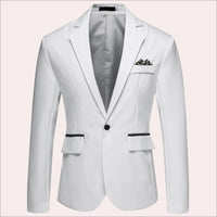 Antoine Satin Finish Single Breasted Blazer