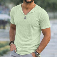 Langdon Textured V Neck Short Sleeve T-Shirt