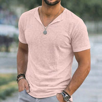 Langdon Textured V Neck Short Sleeve T-Shirt
