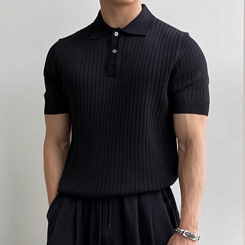 Desmond Ribbed Knit Polo Shirt_15