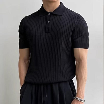 Desmond Ribbed Knit Polo Shirt_15