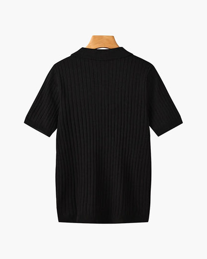 Desmond Ribbed Knit Polo Shirt_17
