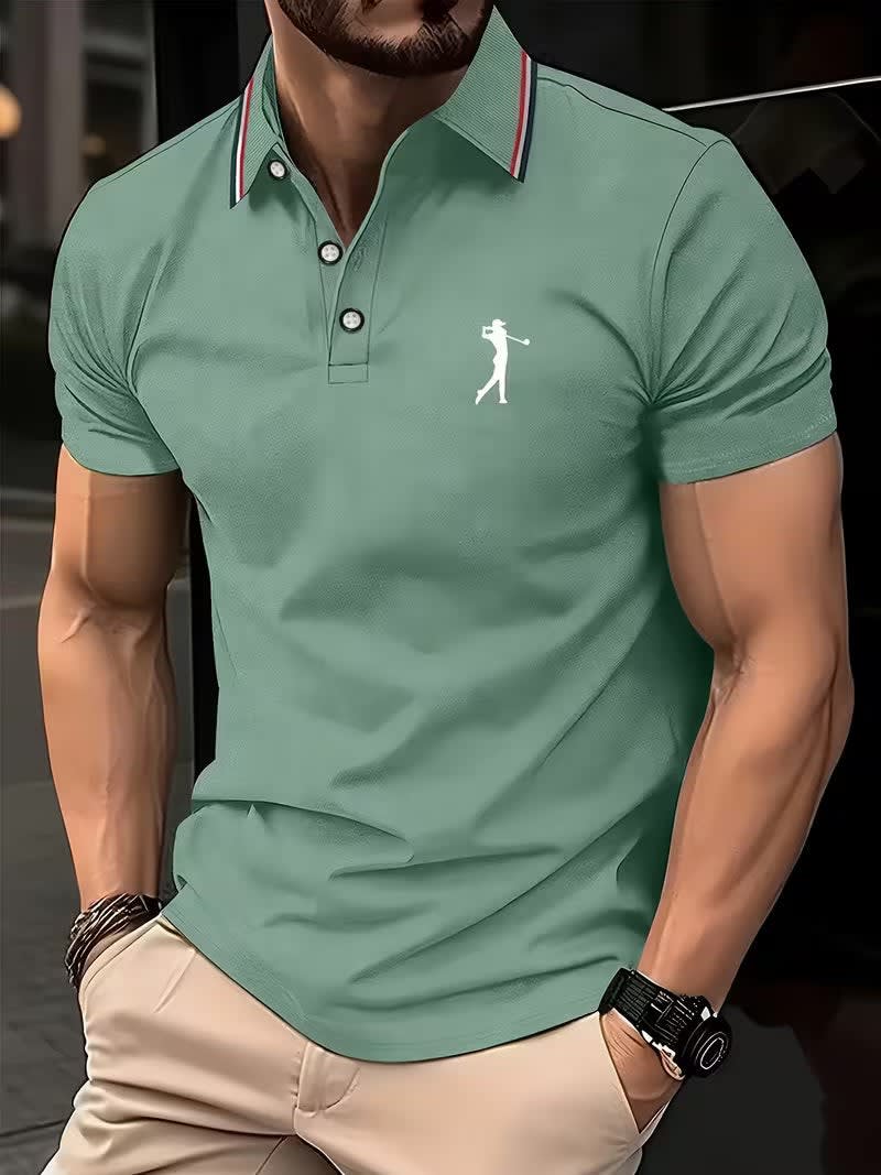 Henry Striped Collar Golf Polo_14