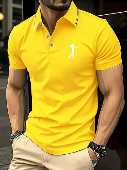 Henry Striped Collar Golf Polo_4