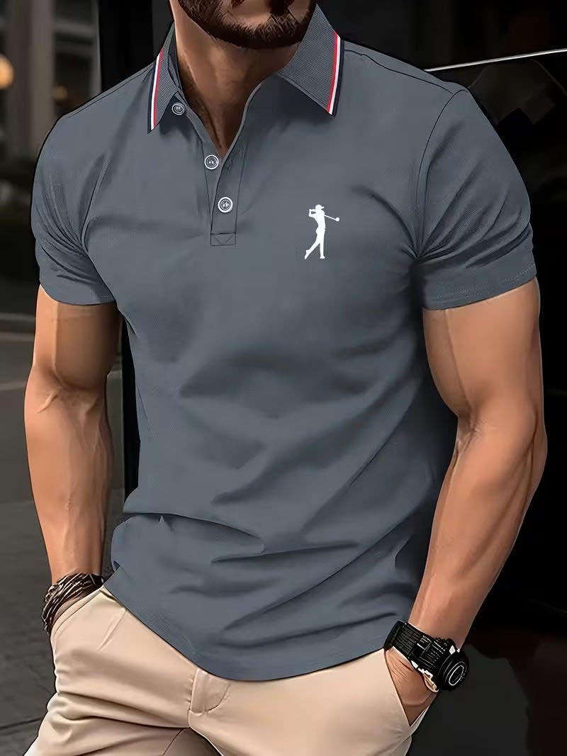 Henry Striped Collar Golf Polo_6