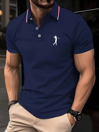Henry Striped Collar Golf Polo_7