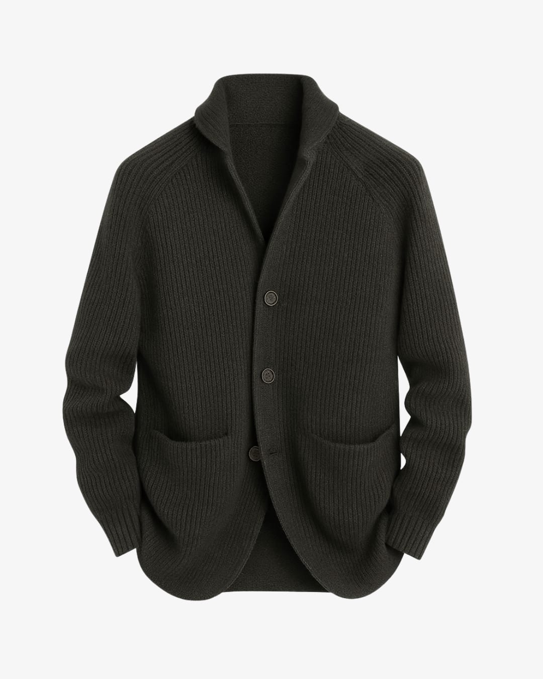 Conrad Ribbed Knit Button Front Cardigan