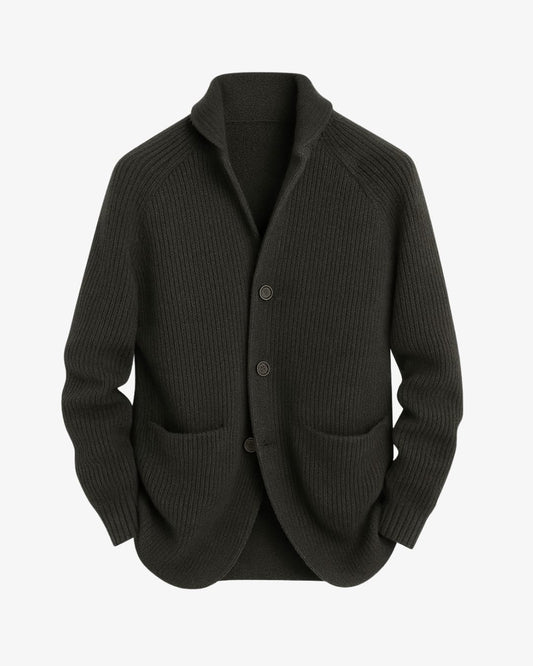 Conrad Ribbed Knit Button Front Cardigan_1