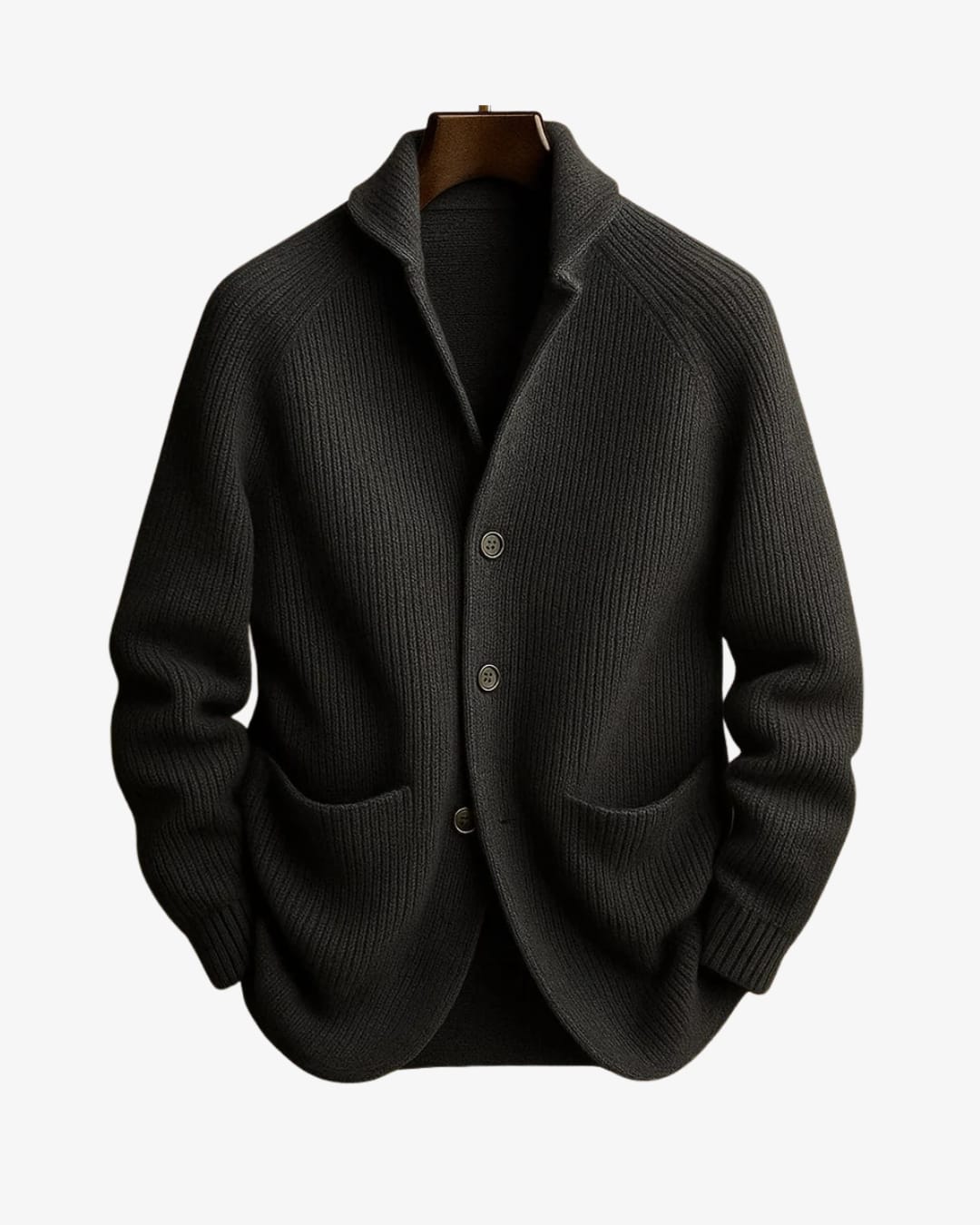 Conrad Ribbed Knit Button Front Cardigan