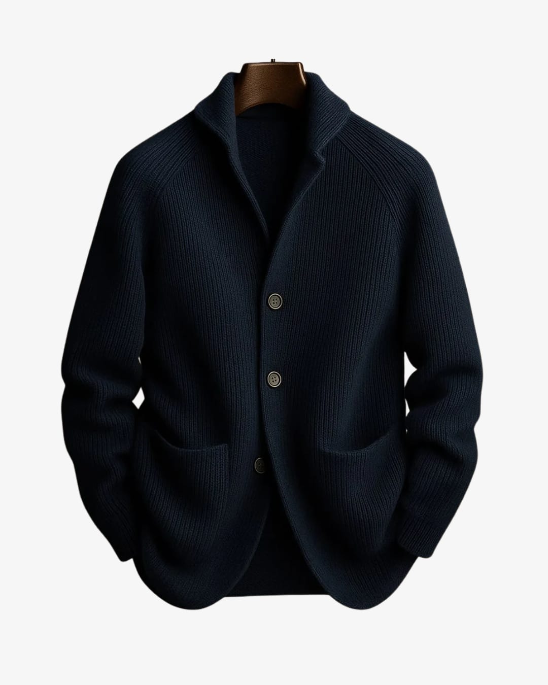 Conrad Ribbed Knit Button Front Cardigan
