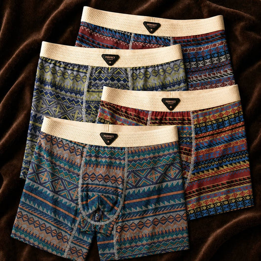 Adam Printed Long Leg Boxer Briefs Multipack_1