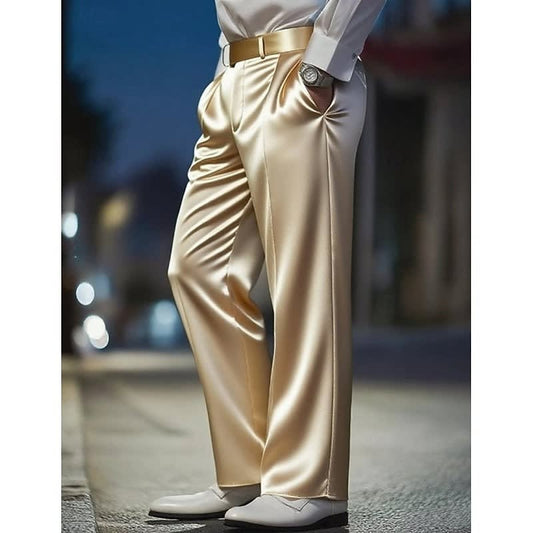 Hubert Satin Finish Straight Leg Trousers_1