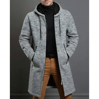 Galloway Flecked Knit Longline Hooded Coat