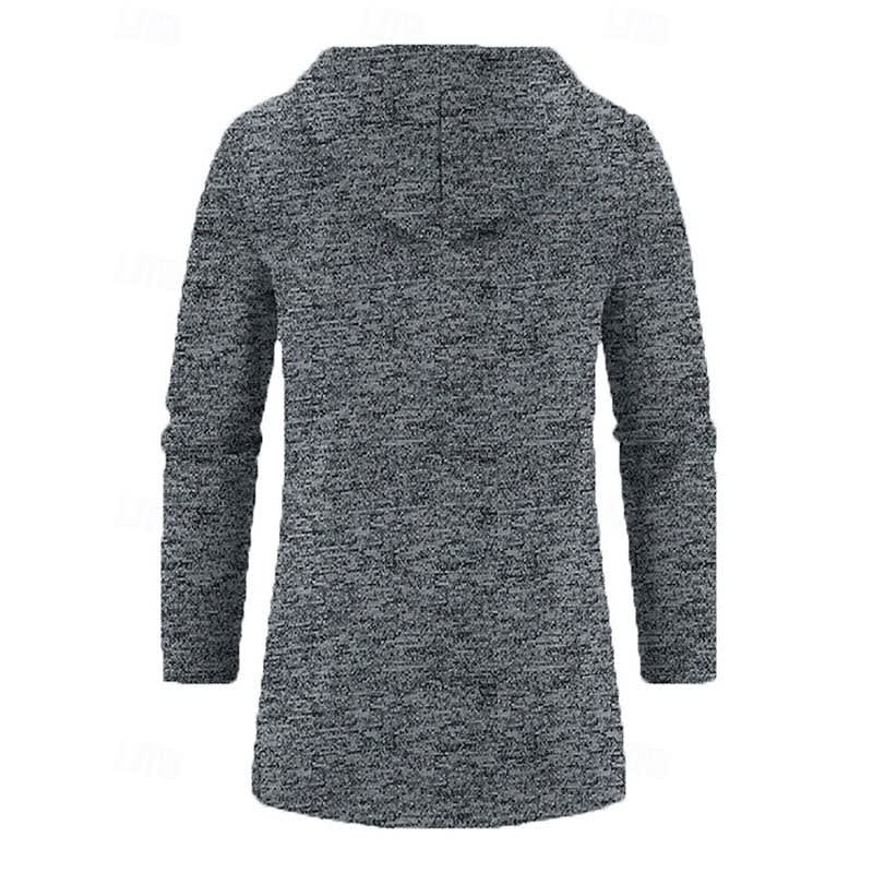 Galloway Flecked Knit Longline Hooded Coat
