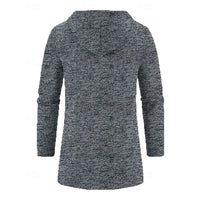 Galloway Flecked Knit Longline Hooded Coat