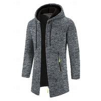 Galloway Flecked Knit Longline Hooded Coat