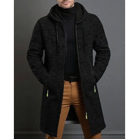 Galloway Flecked Knit Longline Hooded Coat