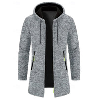 Galloway Flecked Knit Longline Hooded Coat