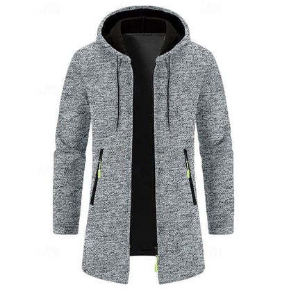 Galloway Flecked Knit Longline Hooded Coat_2