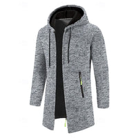 Galloway Flecked Knit Longline Hooded Coat