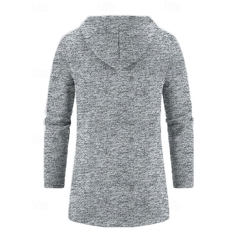 Galloway Flecked Knit Longline Hooded Coat
