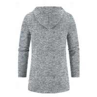 Galloway Flecked Knit Longline Hooded Coat