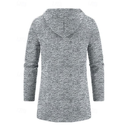 Galloway Flecked Knit Longline Hooded Coat_4