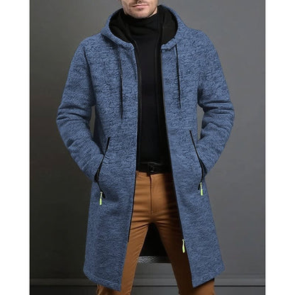 Galloway Flecked Knit Longline Hooded Coat_5