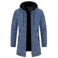 Galloway Flecked Knit Longline Hooded Coat
