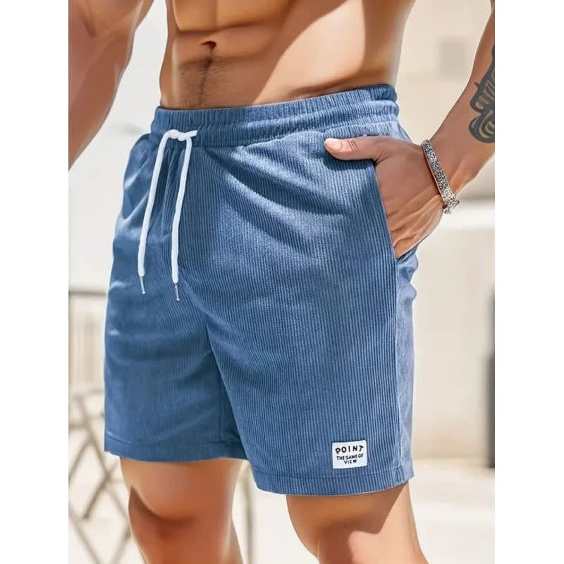 Booker Fine Ribbed Elastic Waist Shorts_1