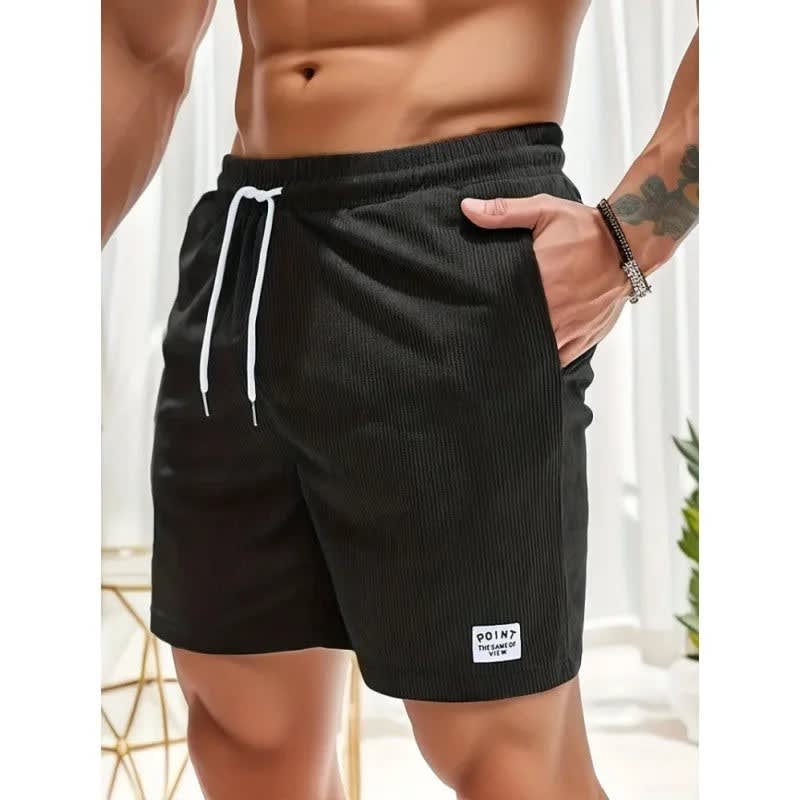 Booker Fine Ribbed Elastic Waist Shorts_2