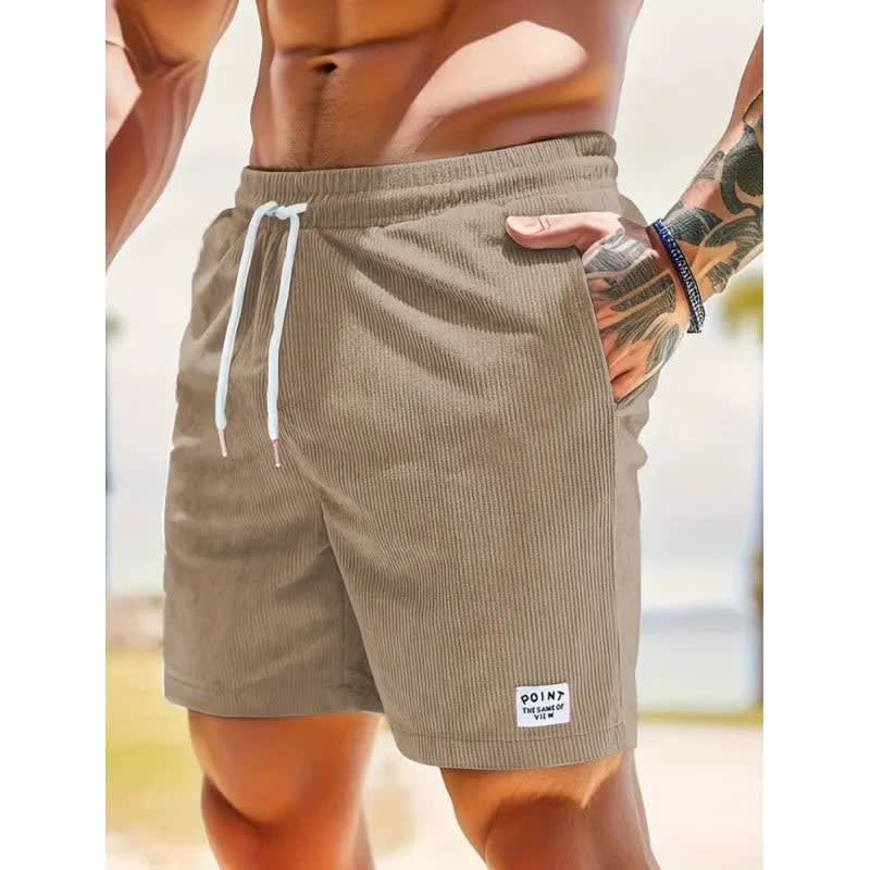 Booker Fine Ribbed Elastic Waist Shorts_5