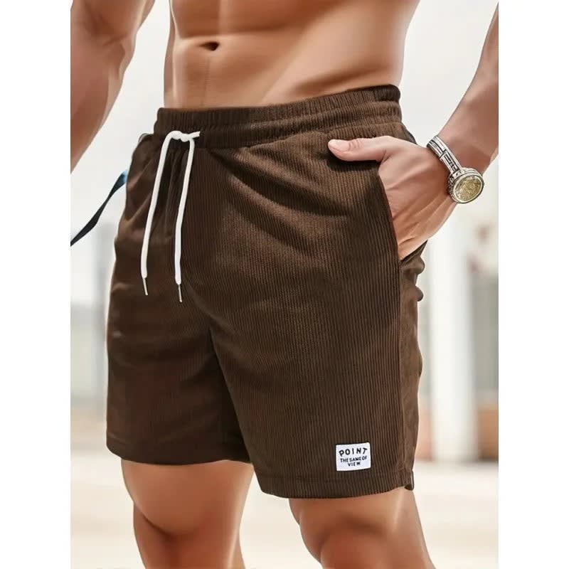 Booker Fine Ribbed Elastic Waist Shorts_8