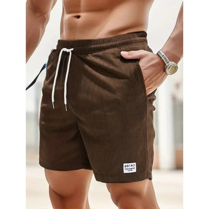 Booker Fine Ribbed Elastic Waist Shorts_8