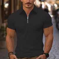 Ivan Zip Neck Short Sleeve Polo