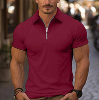 Ivan Zip Neck Short Sleeve Polo